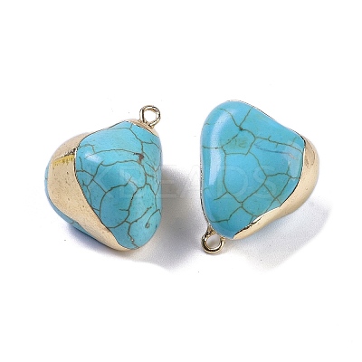 Synthetic Turquoise Pendants KK-F868-32G-02-1