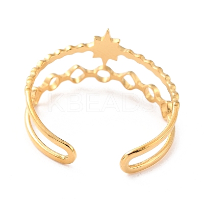 Ion Plating(IP) 304 Stainless Steel Finger Rings RJEW-L102-26G-1
