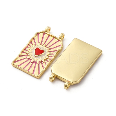 Brass Enamel Pendants KK-Q098-03G-1