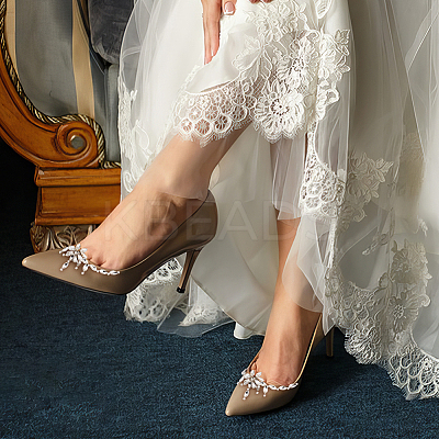 1 Pair Flower Crystal Rhinestone Wedding Shoe Decorations FIND-GA0003-62-1