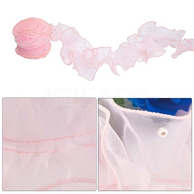 5 Yards Pleated Organza Ribbon OCOR-GF0002-33A-1