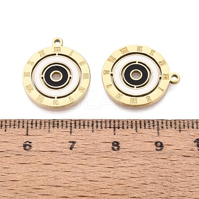 304 Stainless Steel Enamel Pendants STAS-Q111-10G-02-1