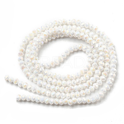 Electroplate Opaque Glass Beads Strands EGLA-F149-AB-02-1