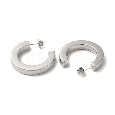 Non-Tarnish 304 Stainless Steel C Shaped Stud Earrings EJEW-Q781-13P-1