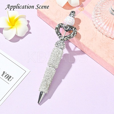 Heart Shape Polymer Clay Rhinestone Beads CLAY-NH0001-09B-07-1