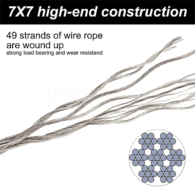 4Roll 304 Stainless Steel Wire TWIR-BC0001-38-1