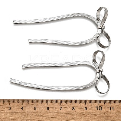 Non-Tarnish Bowknot 304 Stainless Steel Stud Earrings for Women EJEW-D104-04P-1