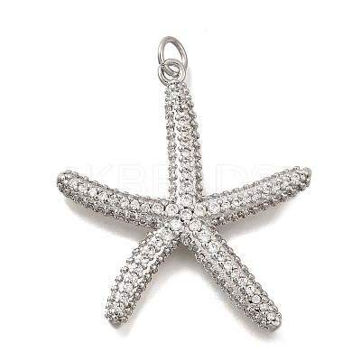 Brass Micro Pave Cubic Zirconia Pendants KK-Z125-08P-1