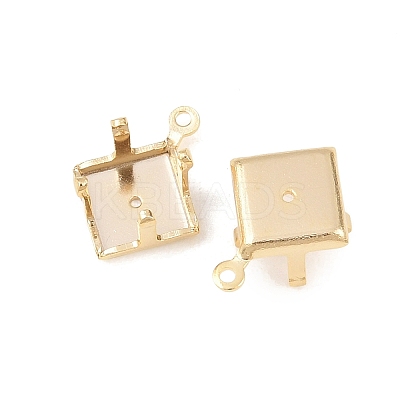Rhombus Brass Sew on Prong Settings KK-C163-15B-G-1