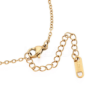 304 Stainless Steel Pendant Necklaces NJEW-T018-37G-1