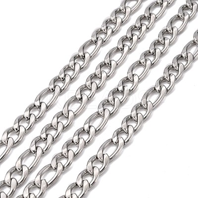 Tarnish Resistant 304 Stainless Steel Mother-Son Figaro Chains CHS-A003H-2.3NK-1