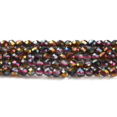 Transparent Electroplate Glass Beads Strands LS-GLAA-H021-01A-HP05-1