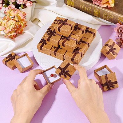Square Paper Jewelry Ring Gift Boxes with Bowknot CON-TAC0010-80C-1