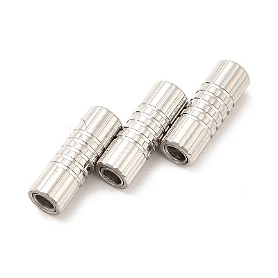 Tarnish Resistant 304 Stainless Steel Magnetic Clasps with Glue-in Ends LS-STAS-K006-3mm-33C-1