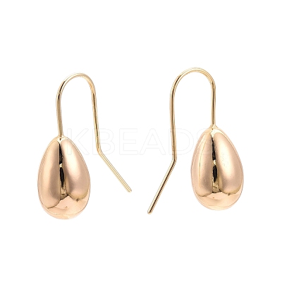 Brass Teardrop Dangle Earrings for Women EJEW-C047-01G-1