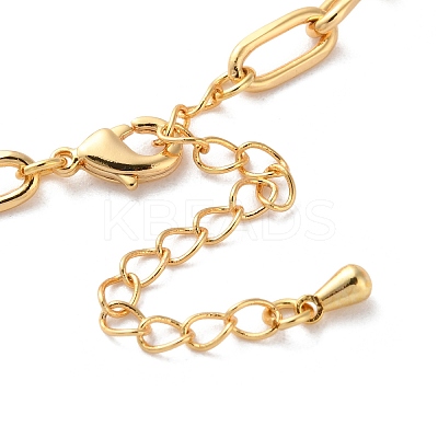 Brass Micro Pave Cubic Zirconia Link Bracelets BJEW-P342-10G-1