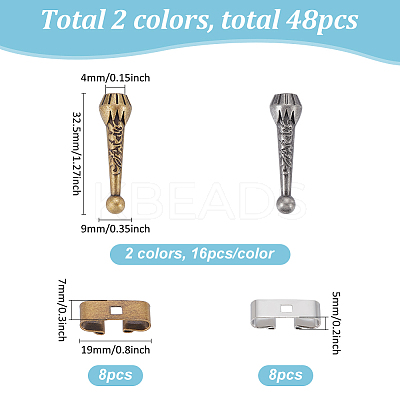 DIY Poirot Tie Accessories Kits DIY-WR0004-71-1