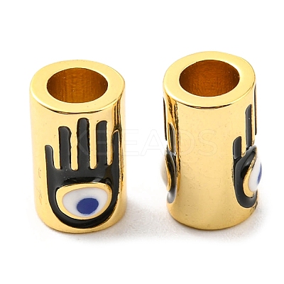 Brass Enamel Beads KK-M247-33G-1