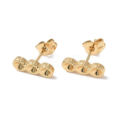 Ion Plating(IP) 304 Stainless Steel Stud Earring Findings STAS-F286-08G-1