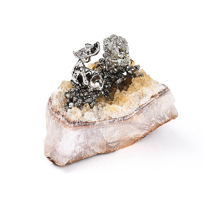 Natural Citrine Cluster Base Sculpture G-N347-02A-1