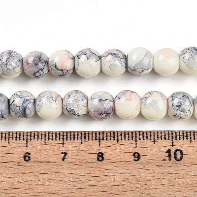 Baking Paint Glass Beads X1-DGLA-N003-8mm-C05-1