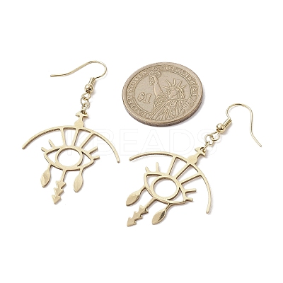 Hollow Eey 201 Stainless Steel Dangle Earrings EJEW-TA00405-1