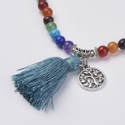 Natural Gemstone Beads Necklaces LS-NJEW-F147-B02-1
