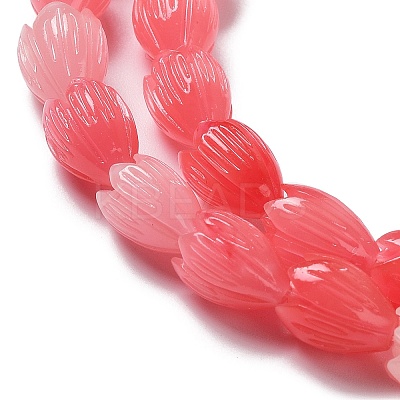 Synthetic Coral Beads Strands G-Q1007-01B-01-1