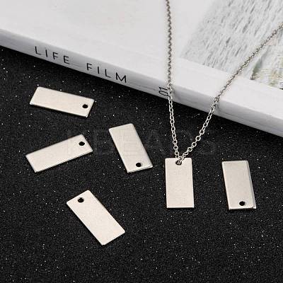 Tarnish Resistant 304 Stainless Steel Stamping Blank Tag Pendants STAS-S028-05-1