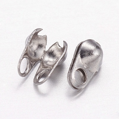 Tarnish Resistant 304 Stainless Steel Bead Tips X-STAS-E129-04P-1