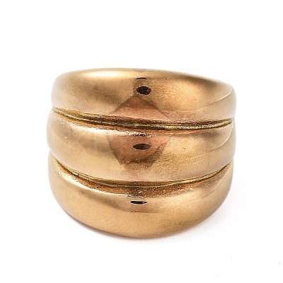 Ion Plating(IP) 304 Stainless Steel Wide Band Rings for Women Men RJEW-K270-08B-G-1