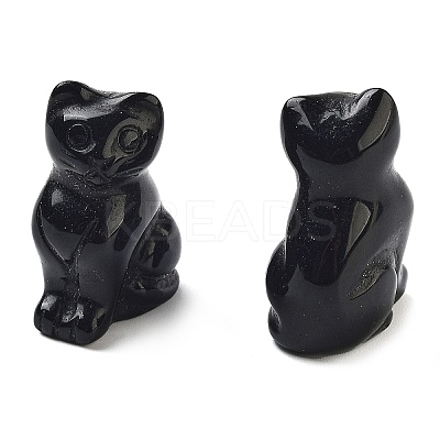 Natural Obsidian Carved Figurines DJEW-L023-B26-1