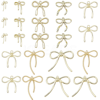 42Pcs 7 Styles Bowknot Alloy Pendants FIND-DC0007-72B-1
