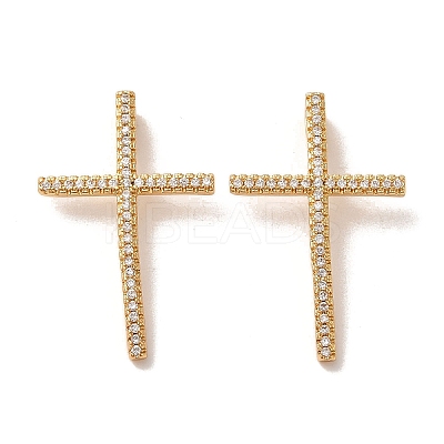 Brass Micro Pave Cubic Zirconia Pendants LS-ZIRC-G146-19G-RS-1