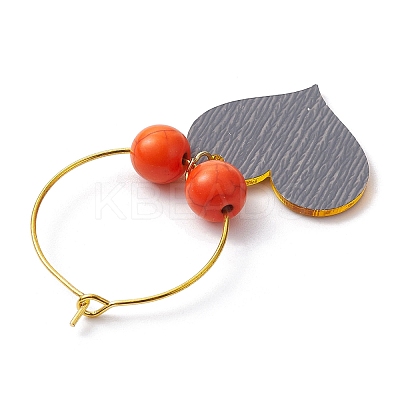Heart Acrylic Wine Glass Charms AJEW-JO00203-1