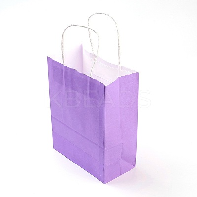 Pure Color Kraft Paper Bags LS-AJEW-G020-D-09-1