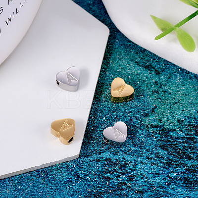 4Pcs 2 Colors Stainless Steel Beads STAS-TA0002-72A-1