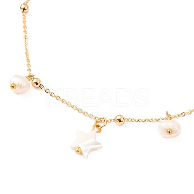 Brass Cable Chain Anklets AJEW-AN00328-1
