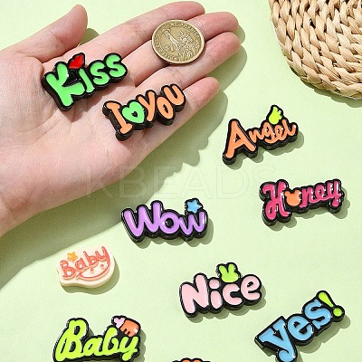 10Pcs 10 Styles Opaque Resin Decoden Cabochons FIND-YW0005-82-1