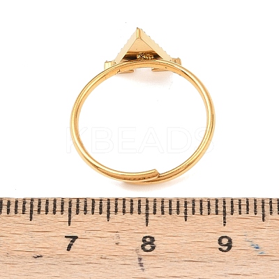 304 Stainless Steel Micro Pave Cubic Zirconia Cuff Open Rings RJEW-D336-01G-10-1
