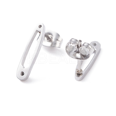 Non-Tarnish 304 Stainless Steel Stud Earrings Findings EJEW-Z017-02P-1
