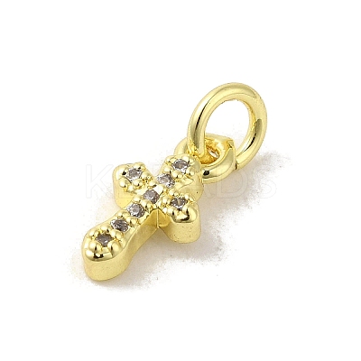 Brass Micro Pave Cubic Zirconia Charms KK-M283-20F-01-1