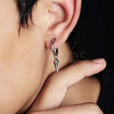 304 Stainless Steel Hoop Dangle Earrings for Men WGD23A3-01-1