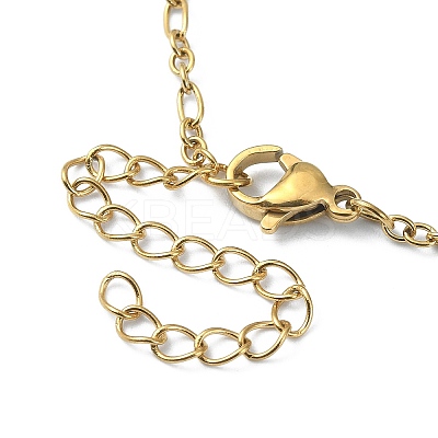 Ion Plating(IP) 316 Surgical Stainless Steel Figaro Chain Necklaces for Women NJEW-D052-04G-1