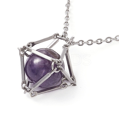 Tarnish Resistant 201 Stainless Steel Macrame Pouch Empty Stone Holder for Pendant Necklaces Making NJEW-JN04449-1