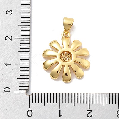 Brass Micro Pave Cubic Zirconia Pendants KK-M305-08G-1