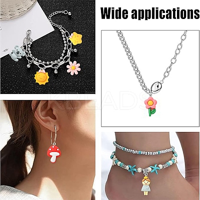 30Pcs 15 Styles Opaque Resin Pendants RESI-YW0003-30-1