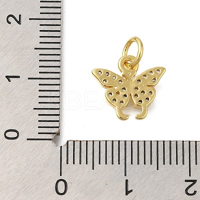 Rack Plating Brass Micro Pave Cubic Zirconia Charms KK-I716-05G-1