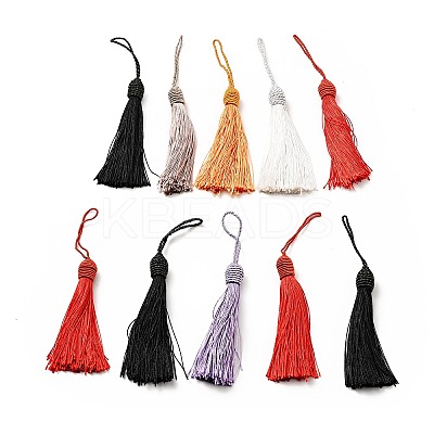 Nylon Tassel Pendant Decoration HJEW-P013-01M-1