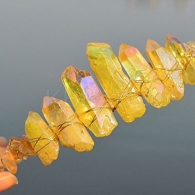 Natural Electroplated Crystal Hair Bands PW-WG6526D-08-1